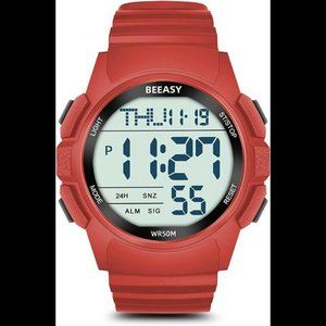 Men Digital Sports Watch, Waterproof Watch with Stopwatch Countdown Timer